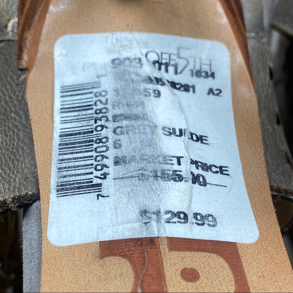 Joe's Gray Suede Stilettos 4 inch Strappy 6M Heels - Picture 6 of 13